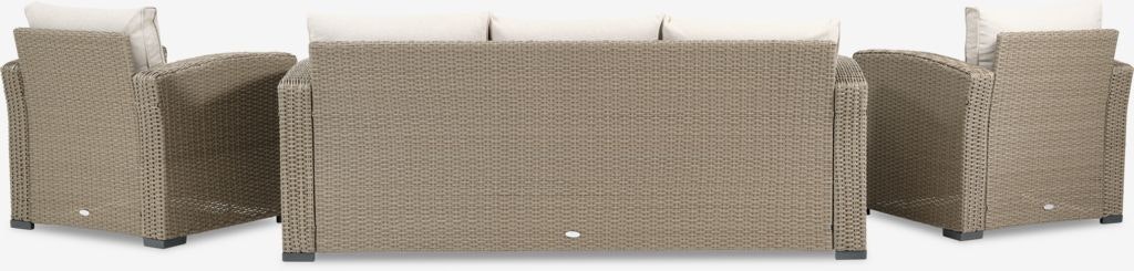 STAVERN Loungeset 5-sits – Naturlig Rotlook för Trädgård & Uteplats