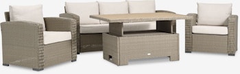 STAVERN Loungeset 5-sits – Naturlig Rotlook för Trädgård & Uteplats