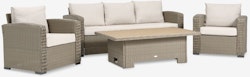 STAVERN Loungeset 5-sits – Naturlig Rotlook för Trädgård & Uteplats