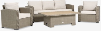 STAVERN Loungeset 5-sits – Naturlig Rotlook för Trädgård & Uteplats