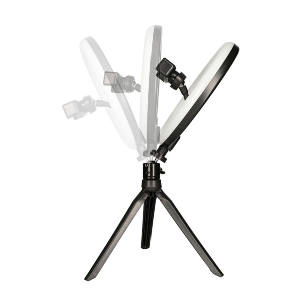 KSIX Studio Live LED Stativ – Bärbart, 14W, Justerbar Färgtemperatur – Svart