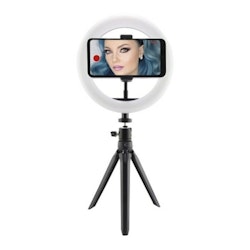 KSIX Studio Live LED Stativ – Bärbart, 14W, Justerbar Färgtemperatur – Svart