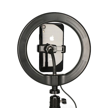 KSIX Studio Live LED Stativ – Bärbart, 14W, Justerbar Färgtemperatur – Svart