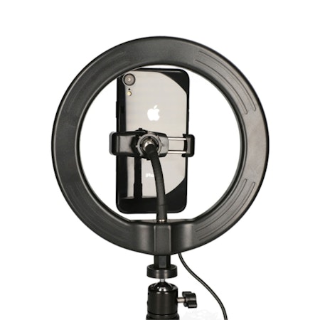 KSIX Studio Live LED Stativ – Bärbart, 14W, Justerbar Färgtemperatur – Svart