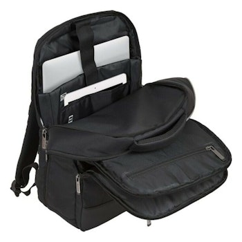 Safta Business Ryggsäck – Svart Laptop- & Surfplatteväska med USB-uttag (15,6")