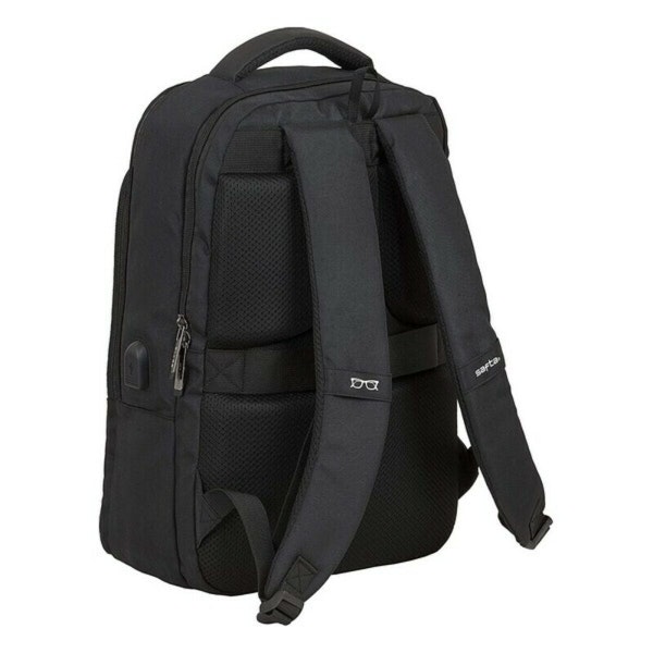 Safta Business Ryggsäck – Svart Laptop- & Surfplatteväska med USB-uttag (15,6")