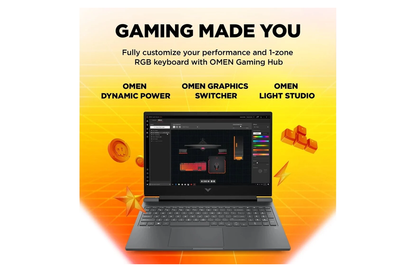 HP VICTUS 16-s1011no – 16.1" Gaming Laptop / Ryzen 7 / RTX 4070 / 16 GB RAM / 1 TB SSD / 144 Hz