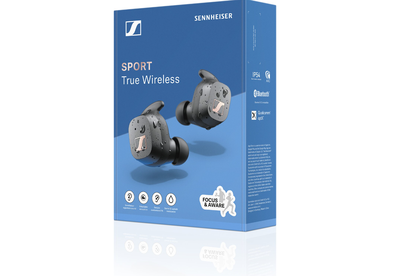 Sennheiser SPORT True Wireless Hörlurar / Trådlös / 9 timmar / Svart