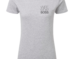 Dam T-shirt • Wife Mom Boss LITET TRYCK