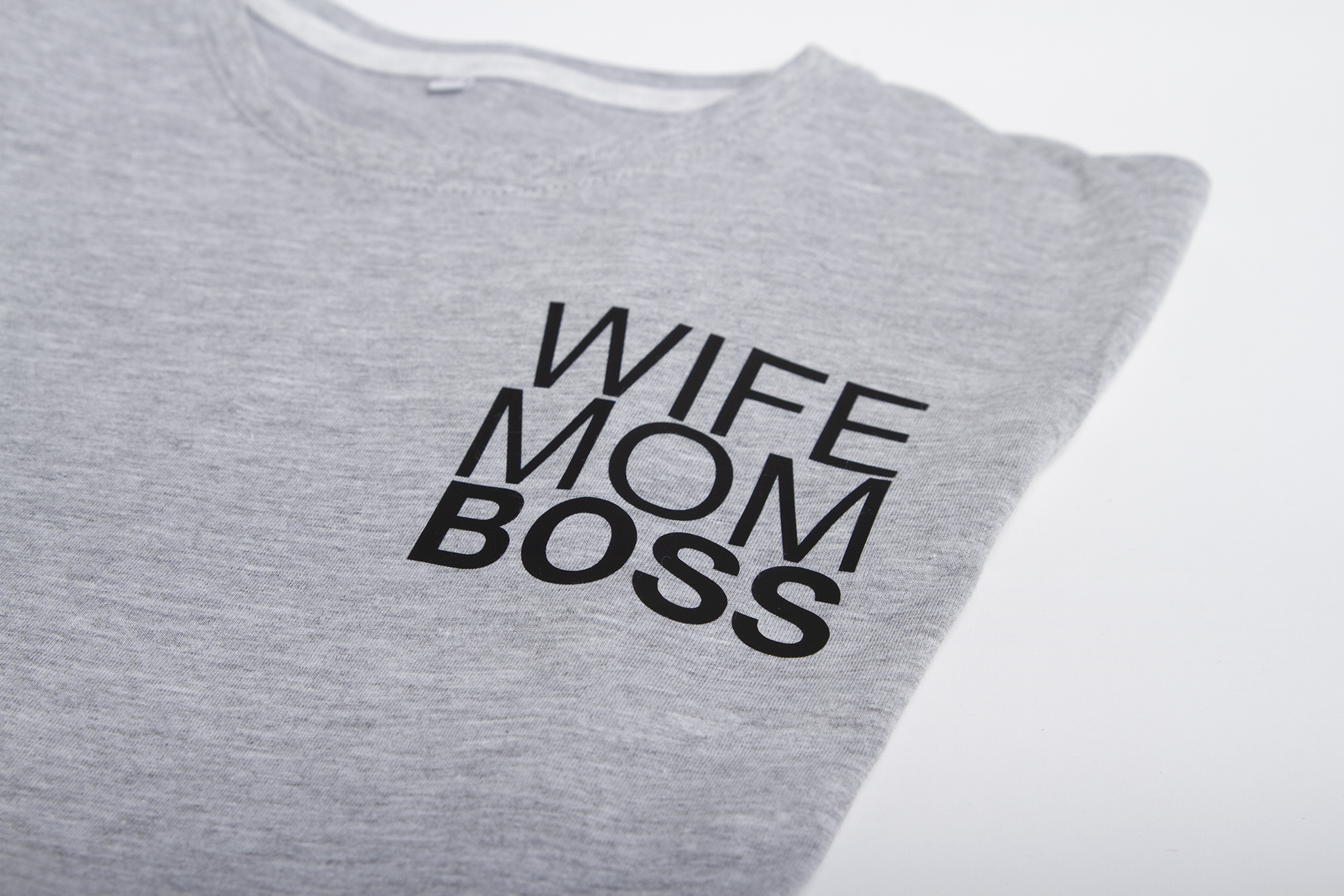 Dam T-shirt • Wife Mom Boss LITET TRYCK