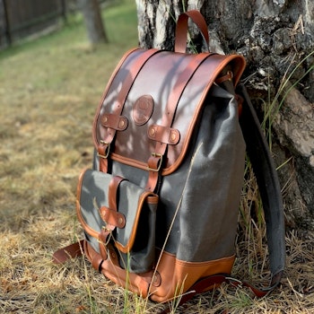 canvas/Leather Backpack "Dakota"