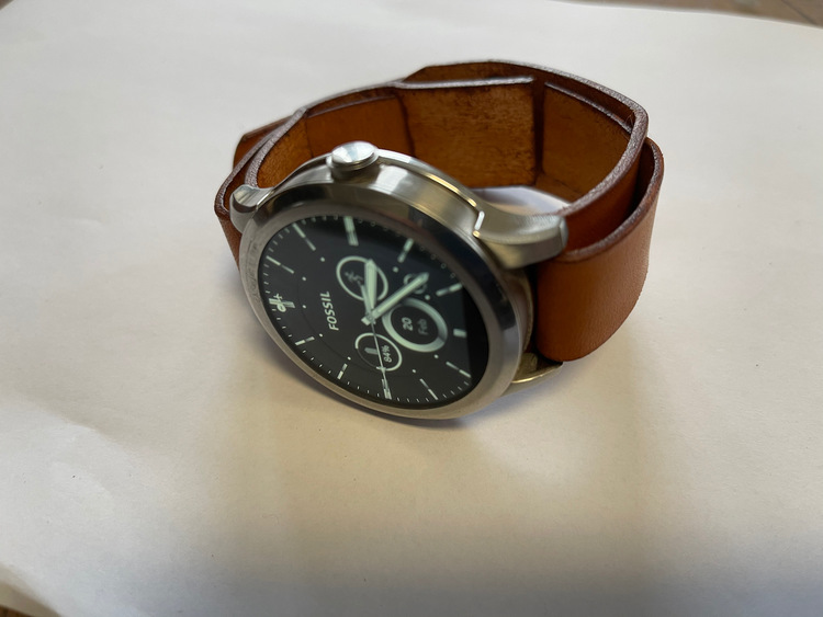 Leather watch bracelet
