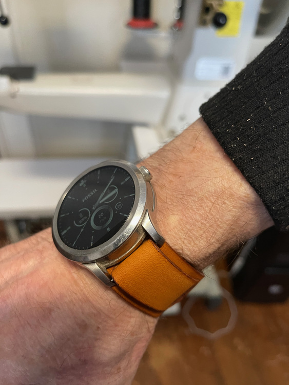 Leather watch bracelet