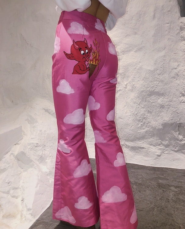 Hot Ass Hell Satin Pants Pink