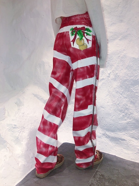 Candy Cane Mess Jeans