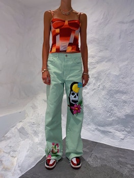 Tropic Like It's Hot Jeans, Mint Green