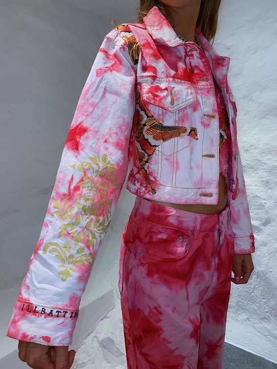 Extravagant Pink Denim Jacket