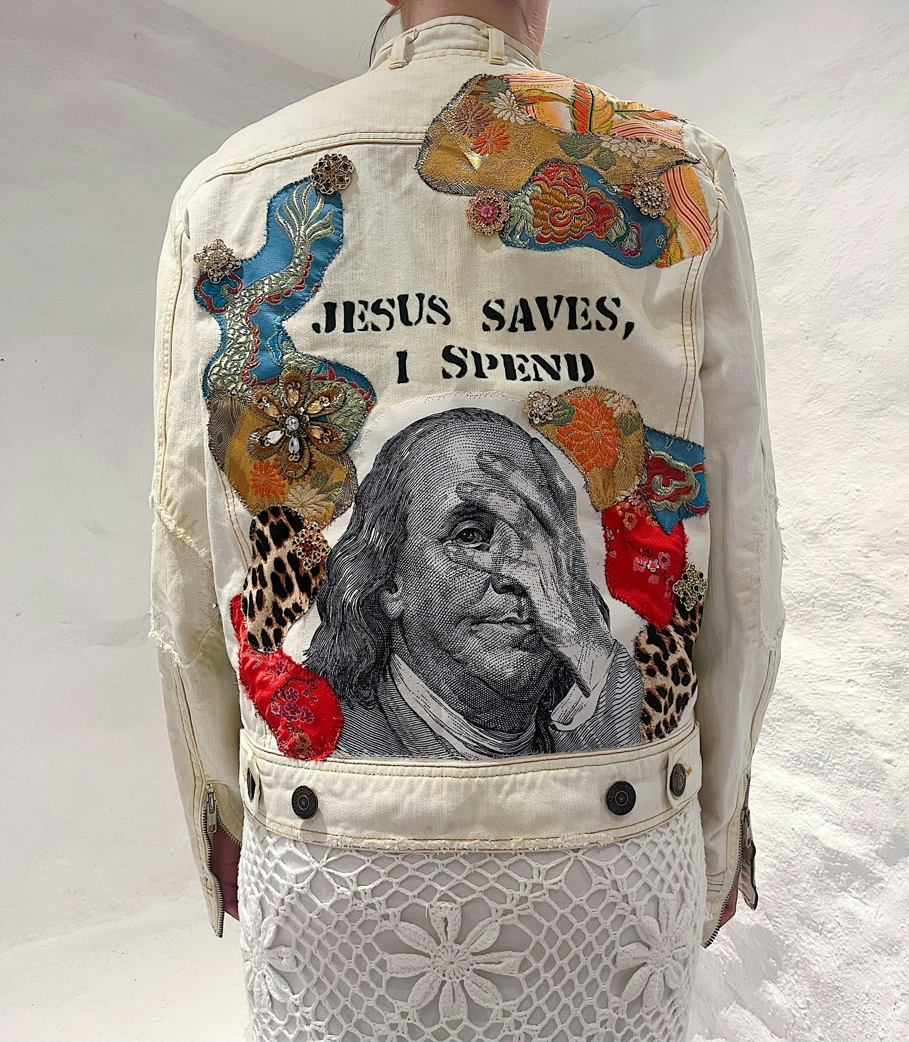 Jesus saves, I spend Jacket