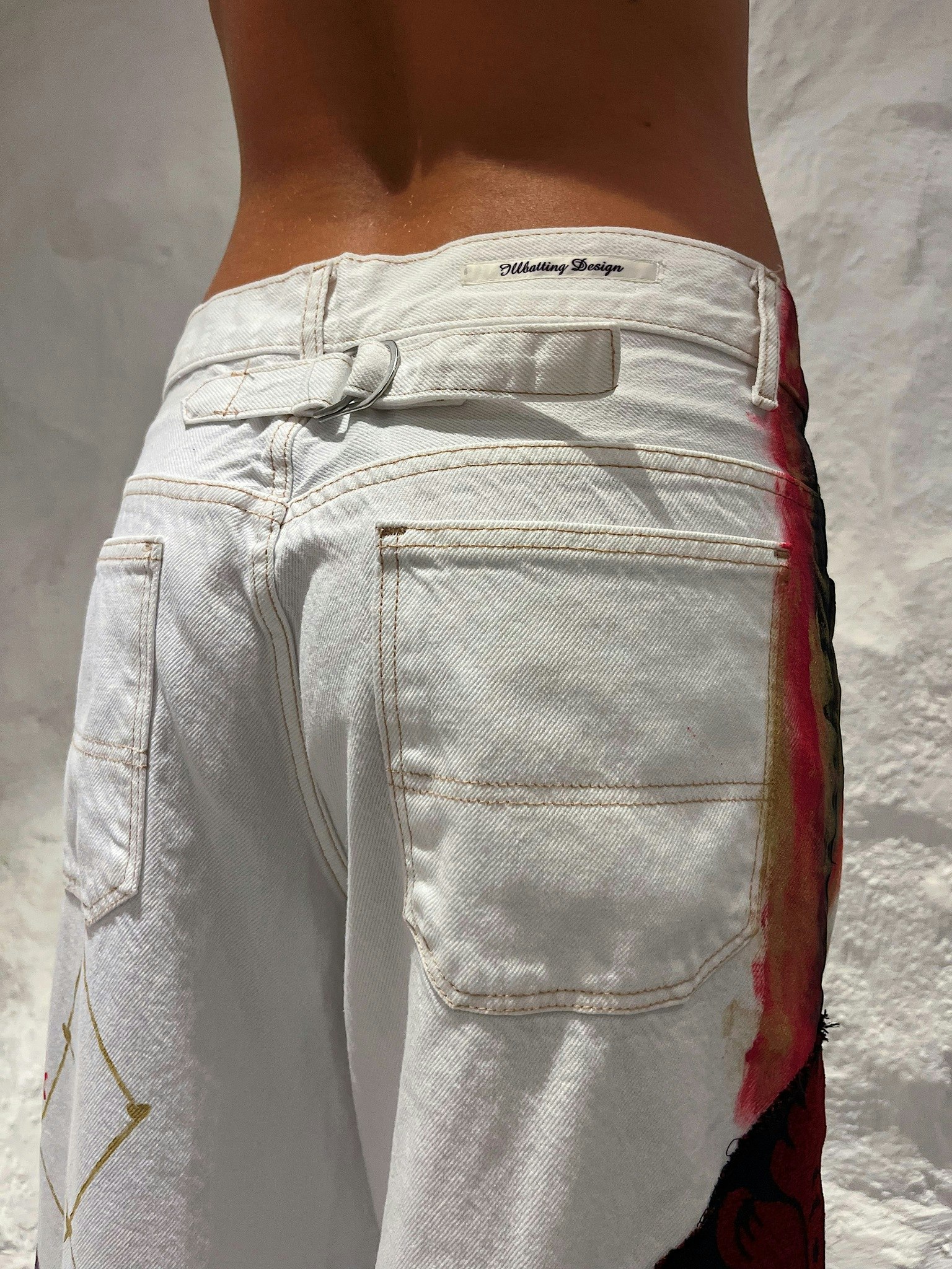 The Show Must Go on Jeans white
