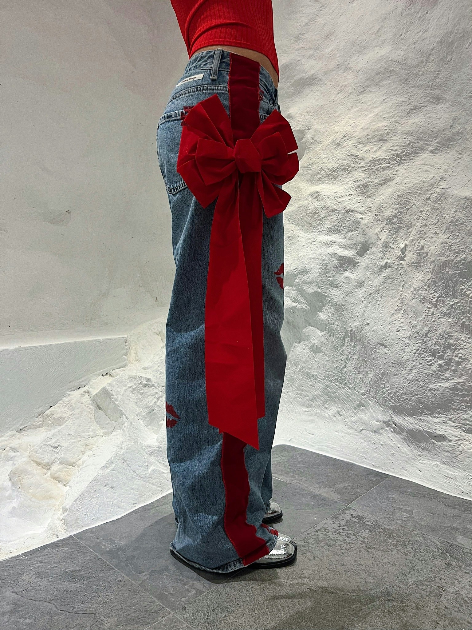 Bow Bow Bow Jeans (Blue)