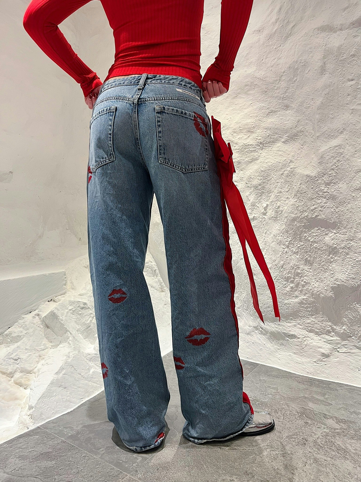 Bow Bow Bow Jeans (Blue)