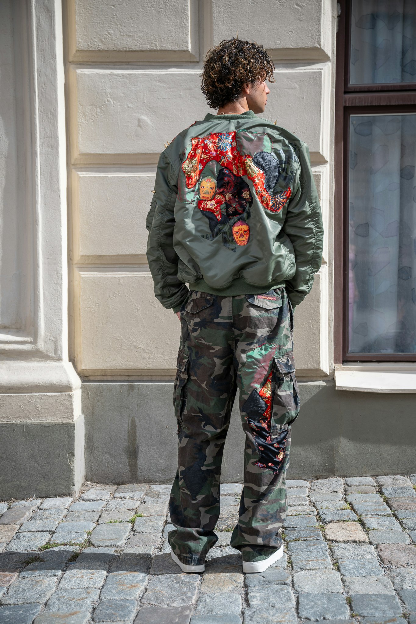 Lavishly Camouflaged Bomber Jacket