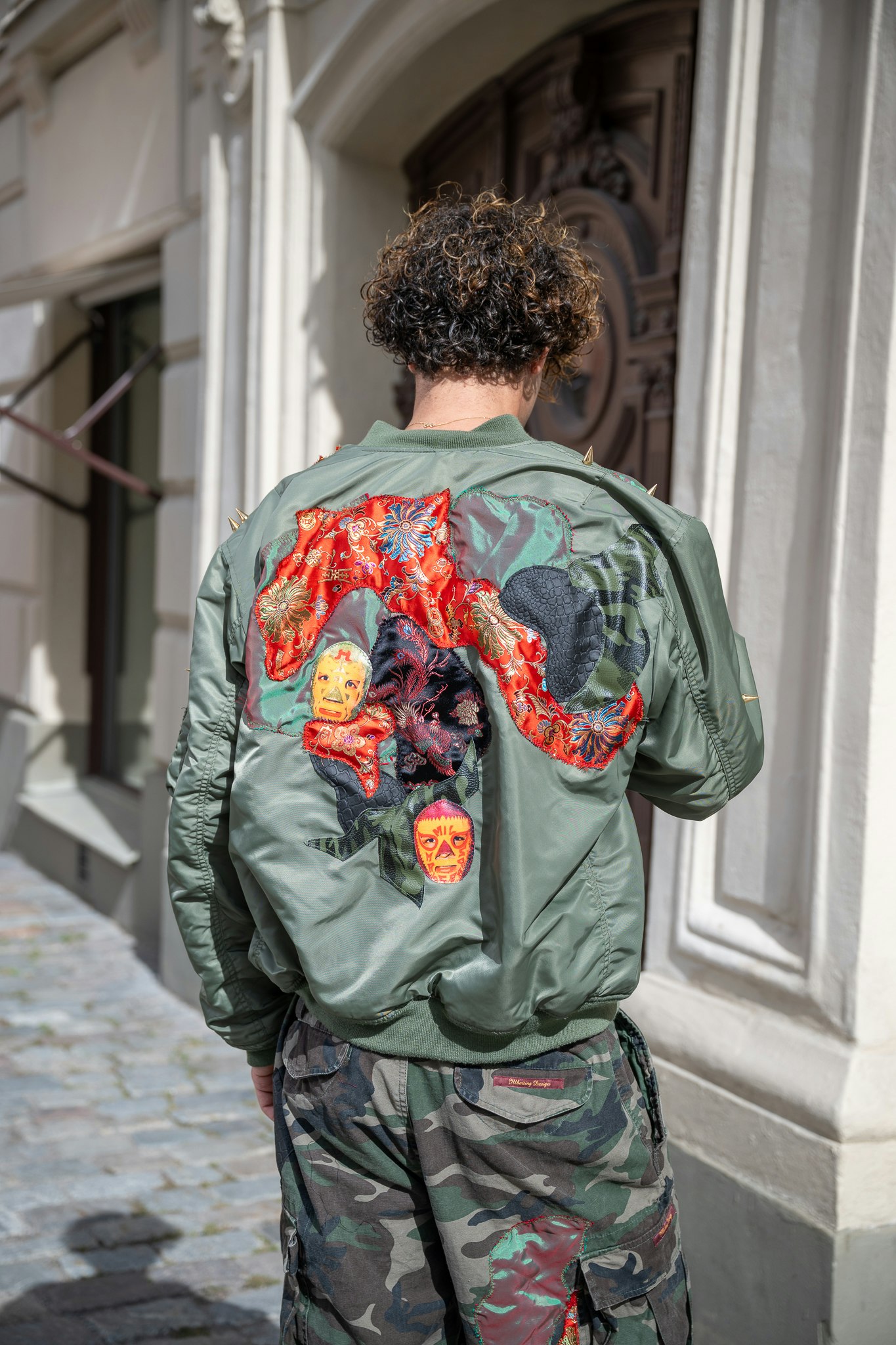 Lavishly Camouflaged Bomber Jacket