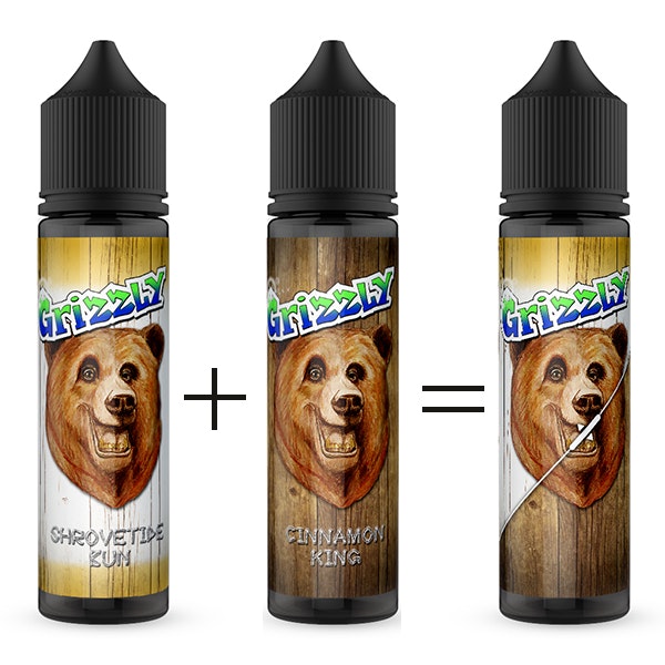 grizzly cinnamon king shrovetide bun kanelbulle kanel bulle pärlsocker semla grädde vanilj e-juice shortfill 50ml gorilla v3 vapemore VapeMore