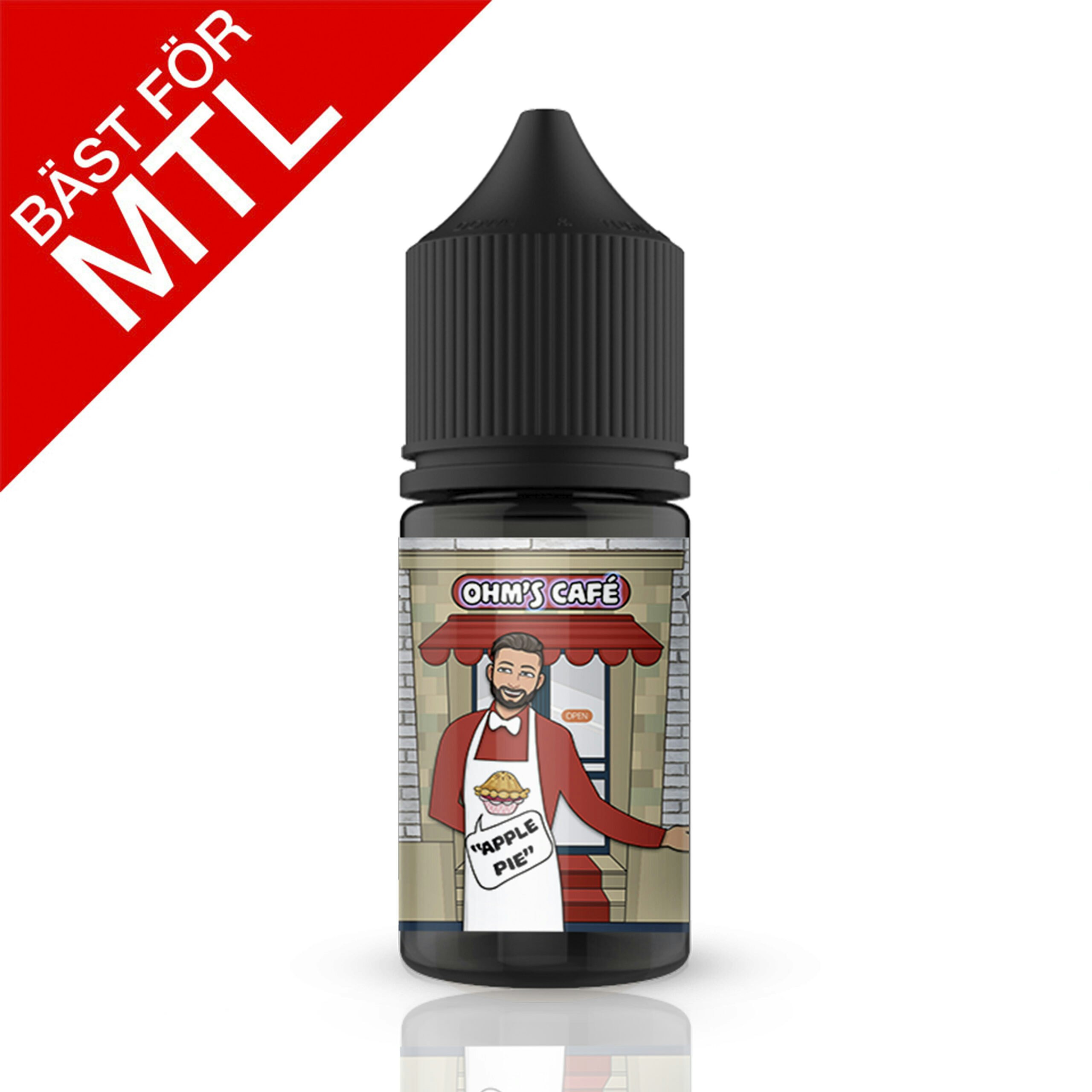 Ohm's Café Apple Pie äppelpaj apple paj kanel smulpaj e-juice shortfill 30ml mtl 10ml gorilla v3 vapemore VapeMore