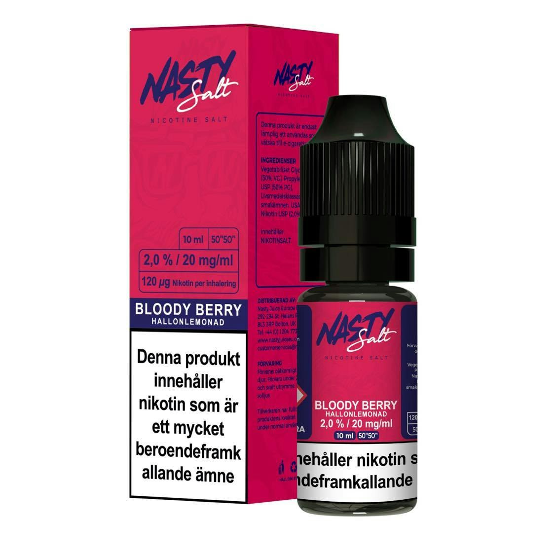 nasty juice bloody berry hallon lemonad citron citrus 10ml 20mg mtl ejuice e-juice nicsalt salt nikotinsalt vape vejp