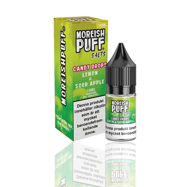 Moreish Puff - Lemon & Sour Apple Candydrops (10ml, 10mg nikotinsalt)