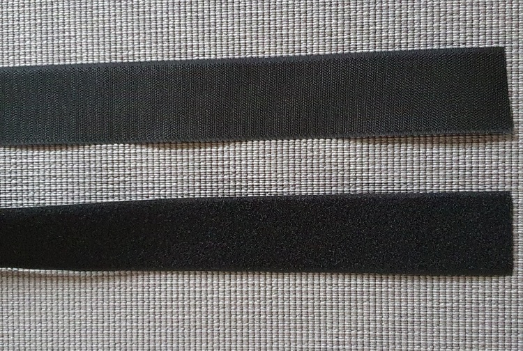 Kardborreband 50 mm, svart