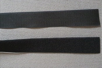 Kardborreband 50 mm, svart