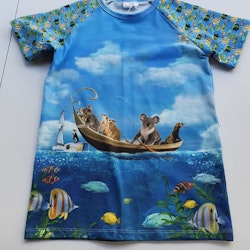 T-shirt, fiskande smådjur