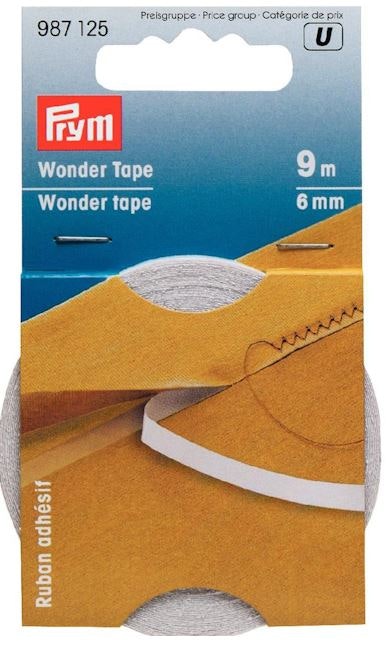 Textiltejp - wonder tape, Prym 9 m