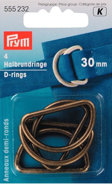 D-ring antik mässing