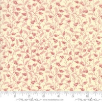 Regency Romance - Krem med røde blomster