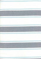 Toweling-grå/hvit med turkis stripe