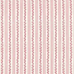 My Redwork Garden- hvit med røde striper