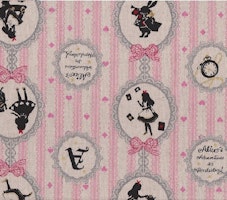 LC Girls Story- naturfarget/rosa lin med Alice in Wonderland