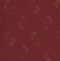 Collections Mill Book 1889-mørk rød med små blomster