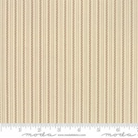 Jo Shirtings-krem med røde stripe mønster