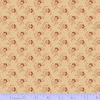 Bess Flower Garden-beige med røde blomster
