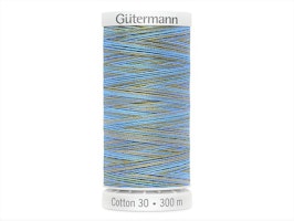 4080  Sulky Gûtermann Cotton 30, 300m, blå flerfarget