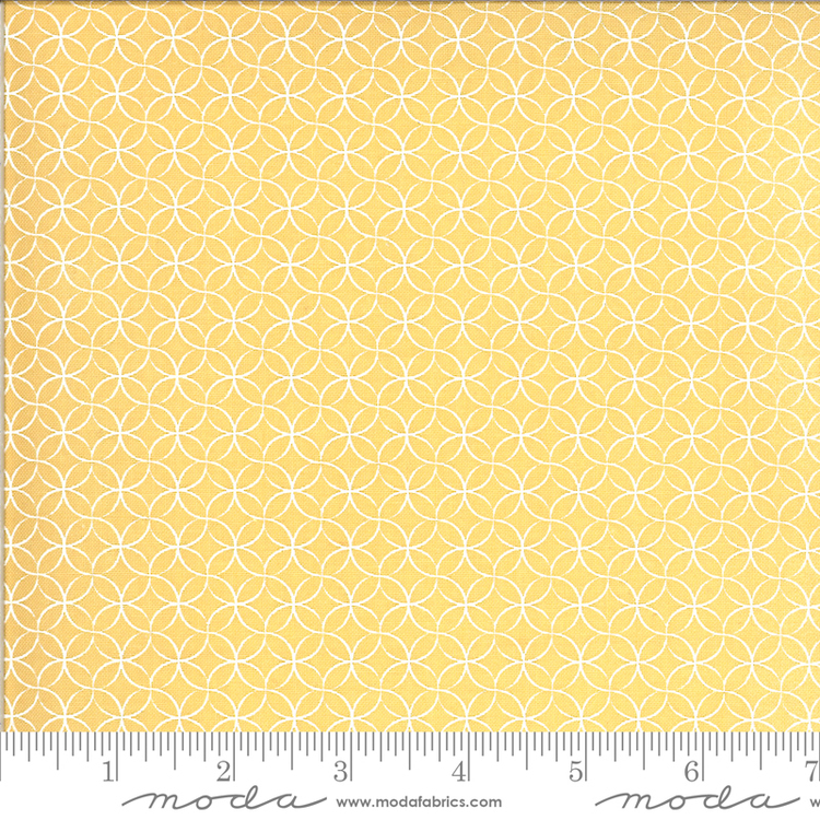 Spring Brook Sunny-gul med hvitt mønster