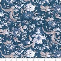 Indigo Garden - Indigo Large Floral Yardage