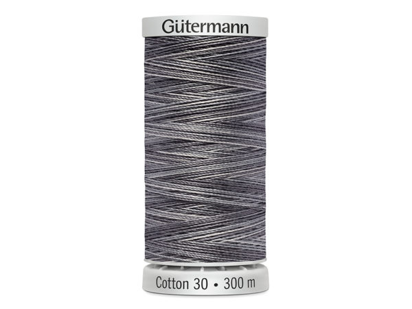 4028  Sulky Gûtermann Cotton 30, 300m, gra/svart flerfarget
