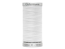 1001 Sulky Gûtermann Cotton 30, 300m, hvit ensfarget