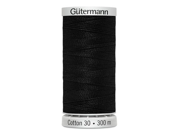 1005 Sulky Gûtermann Cotton 30, 300m, svart ensfarget