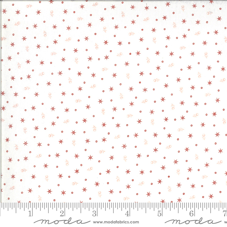 Roselyn Tiny Calico Cream Red